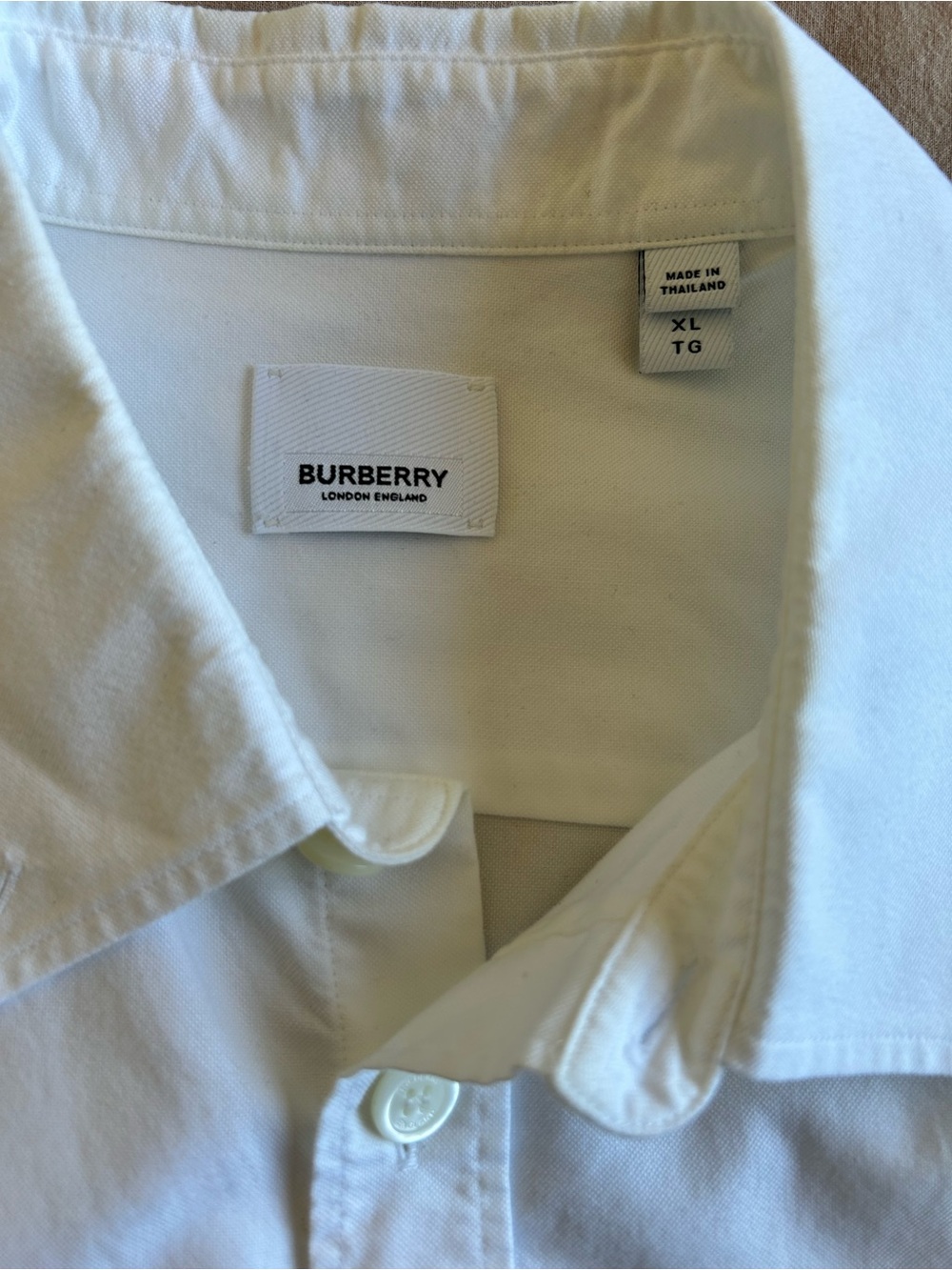 Burberry London England Swan Graphic Button Up Shirt XL White - Picture 3 of 7